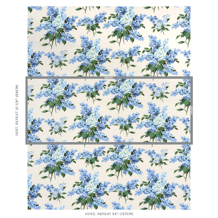 Schumacher Proust's Lilacs Blue Fabric 180620