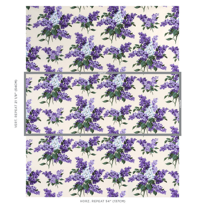 Schumacher Proust's Lilacs Purple Fabric 180621