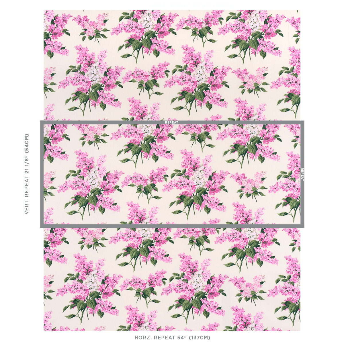 Schumacher Proust's Lilacs Pink Fabric Sample 180622