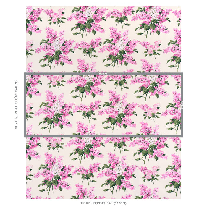 Schumacher Proust's Lilacs Pink Fabric Sample 180622