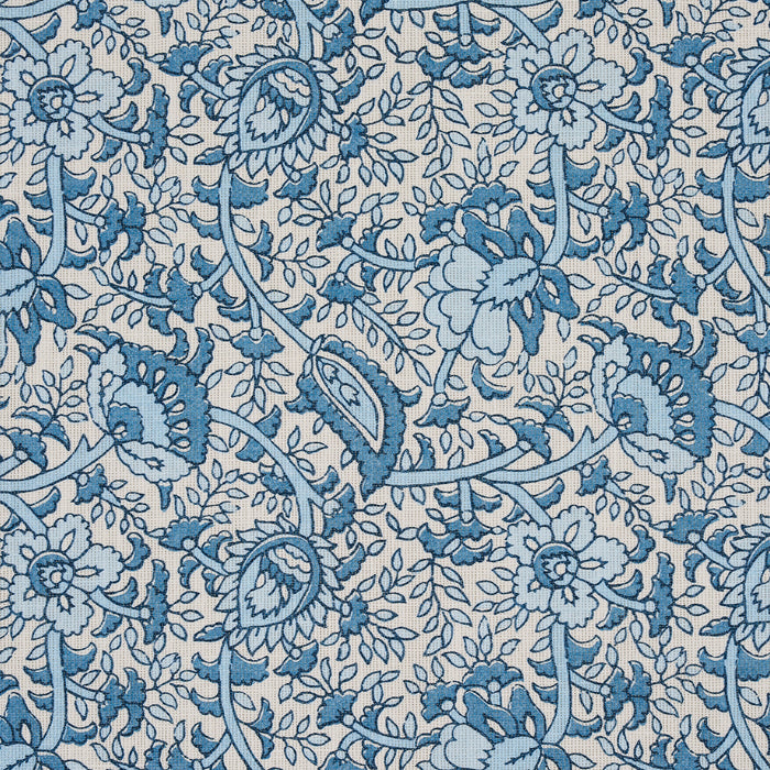 Schumacher Daisy Indoor/Outdoor Indigo Fabric 180710