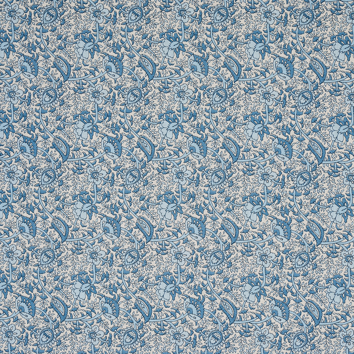 Schumacher Daisy Indoor/Outdoor Indigo Fabric 180710