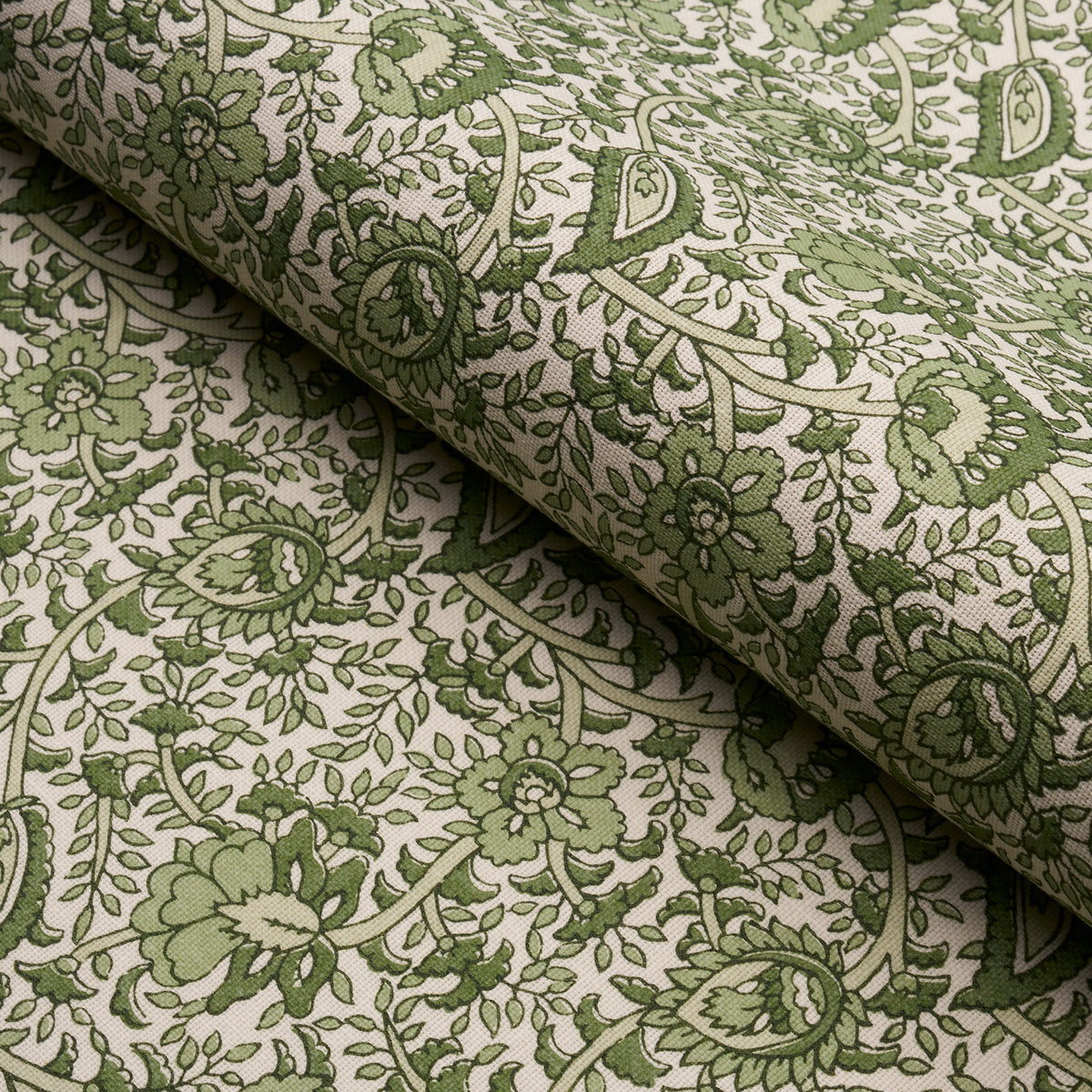 Schumacher Daisy Indoor/Outdoor Leaf Green Fabric 180711