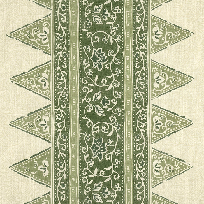 Schumacher Foxglove Indoor/Outdoor Leaf Green Fabric Sample 180720