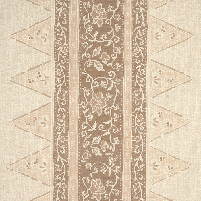 Schumacher Foxglove Indoor/Outdoor Neutral Fabric Sample 180722