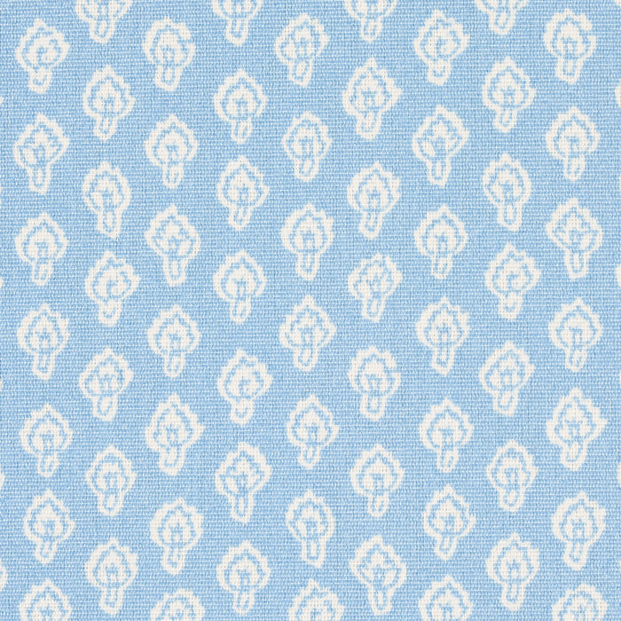 Schumacher Hyacinth Indoor/Outdoor China Blue Fabric Sample 180730