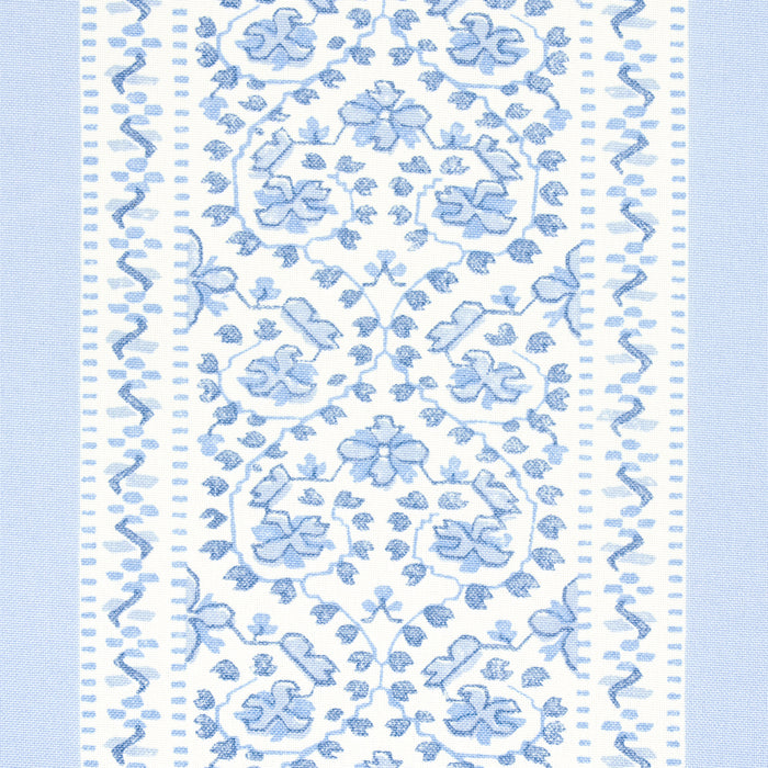 Schumacher Jasmine Indoor/Outdoor Indigo Fabric 180740