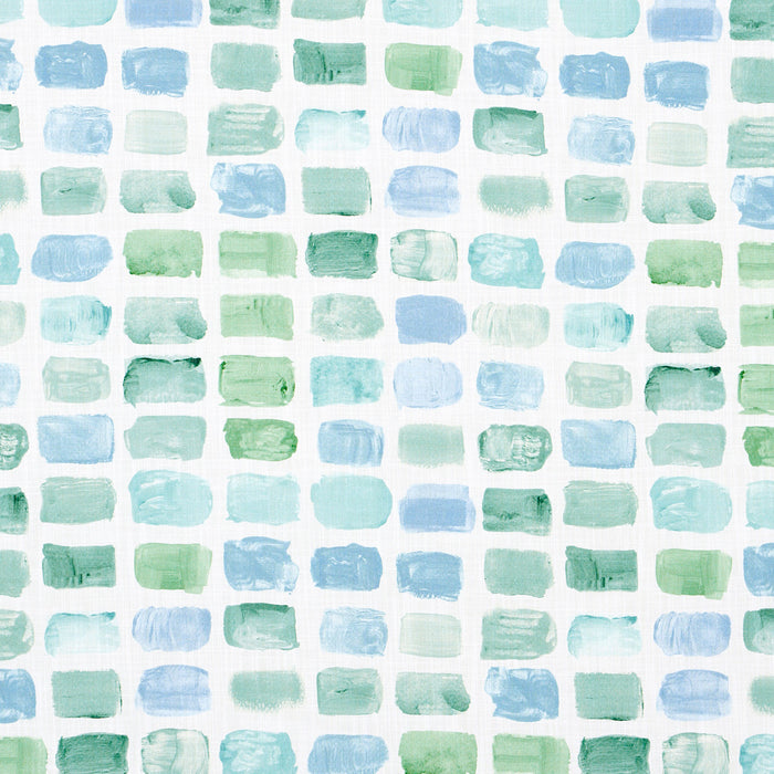 Schumacher Palette Indoor/Outdoor Seaglass Fabric Sample 180781