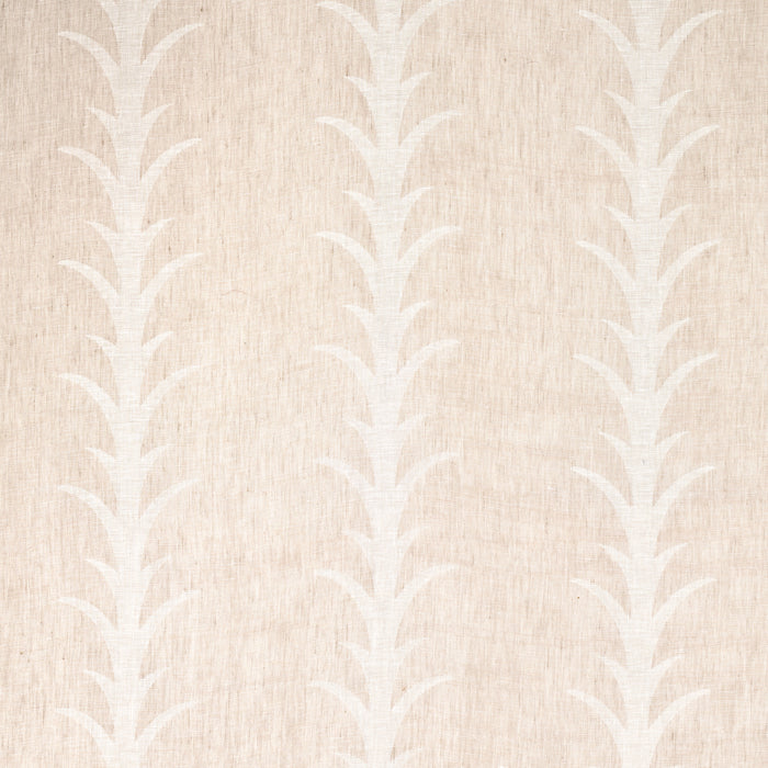 Schumacher Acanthus Stripe Sheer Taupe Fabric 180800