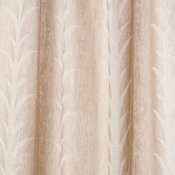 Schumacher Acanthus Stripe Sheer Taupe Fabric 180800