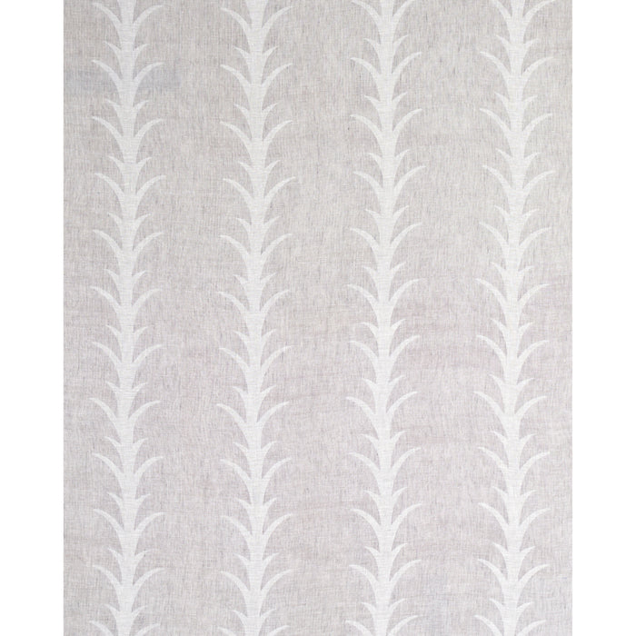 Schumacher Acanthus Stripe Sheer Carbon Fabric Sample 180801