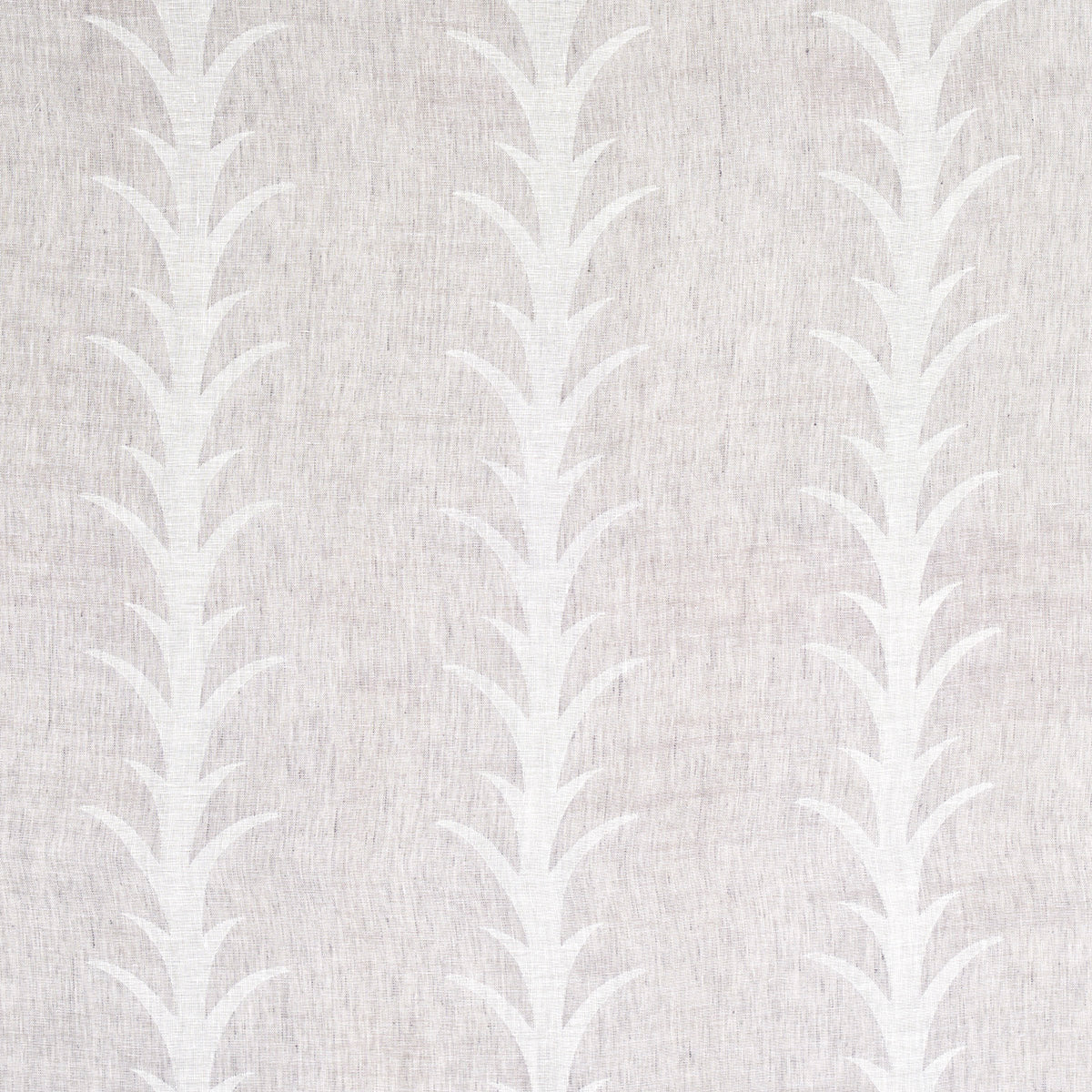 Schumacher Acanthus Stripe Sheer Carbon Fabric 180801