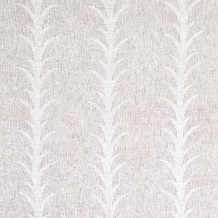 Schumacher Acanthus Stripe Sheer Carbon Fabric Sample 180801