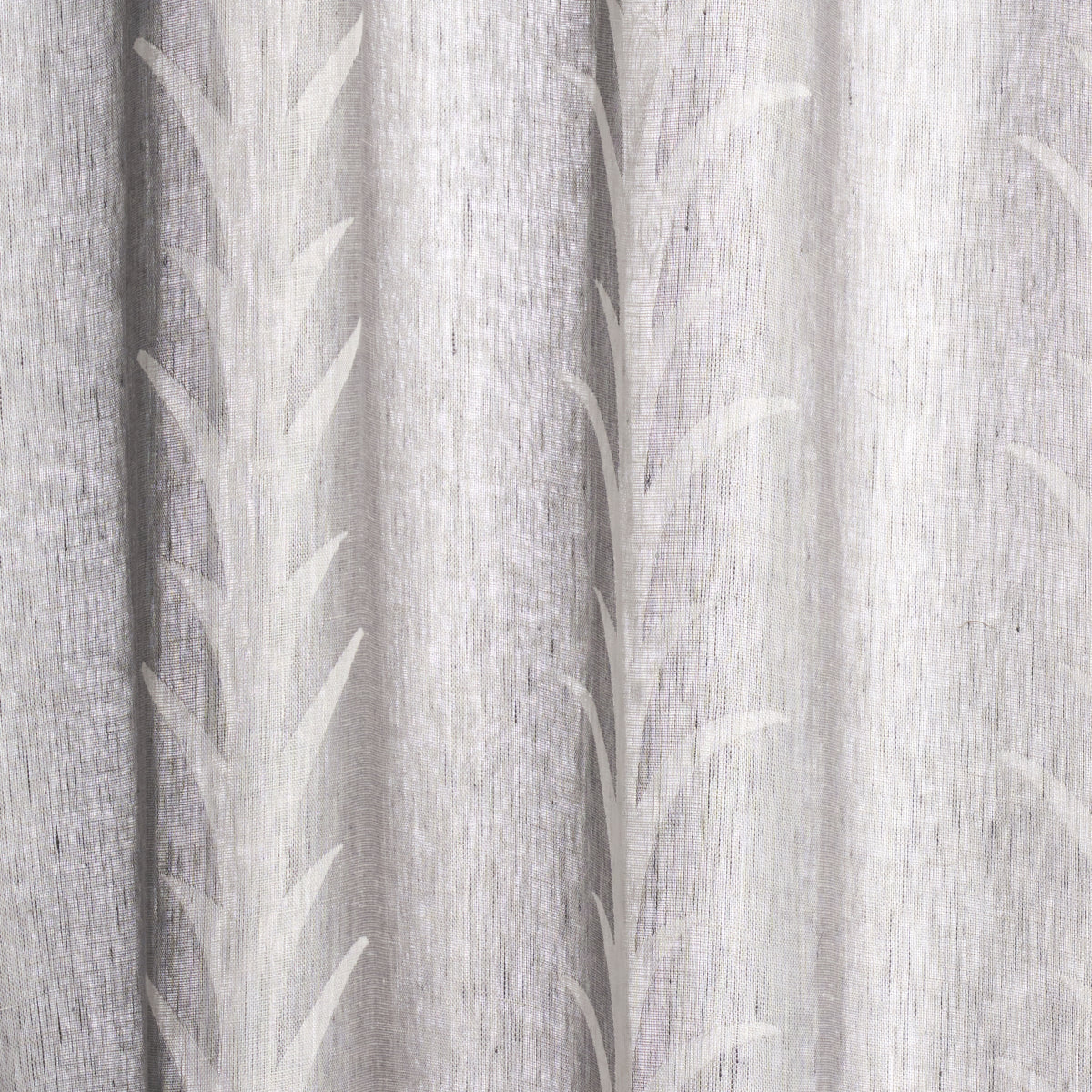 Schumacher Acanthus Stripe Sheer Carbon Fabric Sample 180801