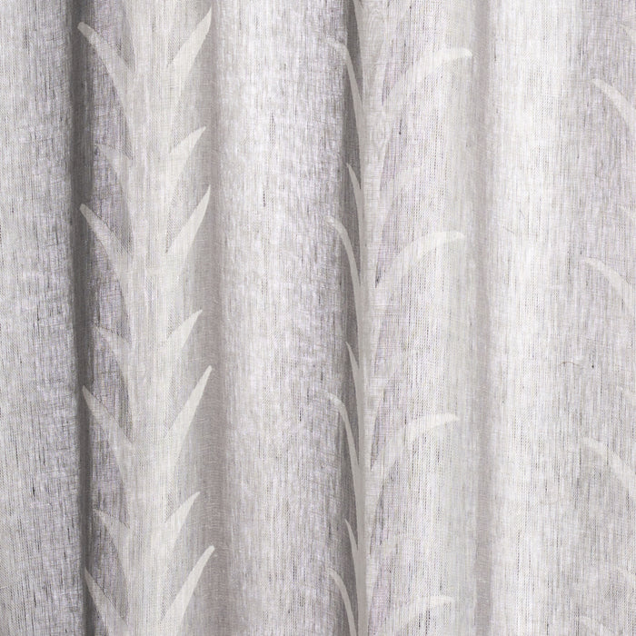 Schumacher Acanthus Stripe Sheer Carbon Fabric 180801