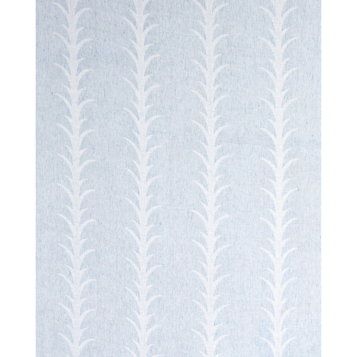 Schumacher Acanthus Stripe Sheer Slate Fabric Sample 180802