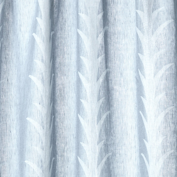 Schumacher Acanthus Stripe Sheer Slate Fabric Sample 180802