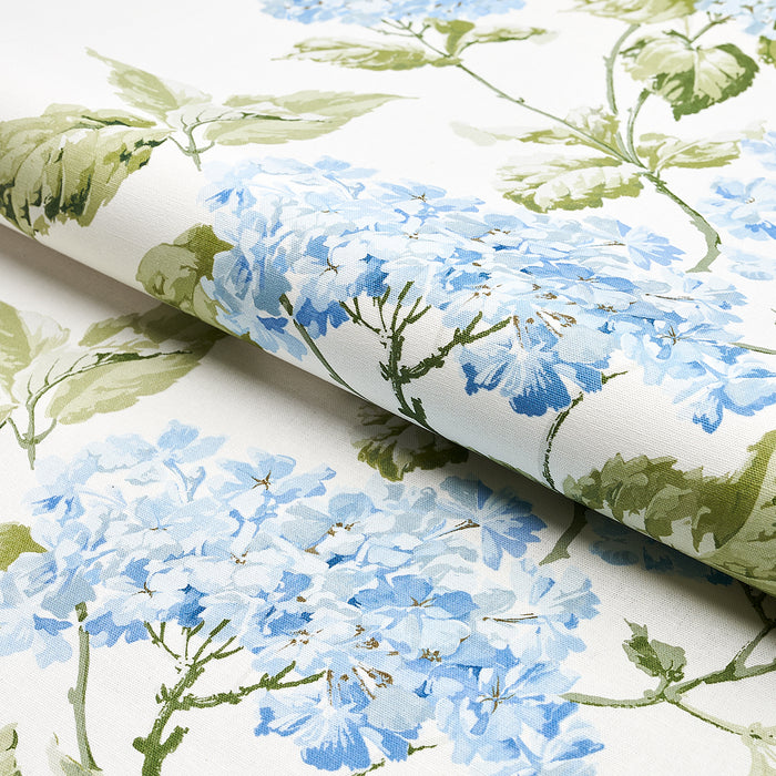 Schumacher Summer Hydrangea Blue Hydrangea Fabric 180822