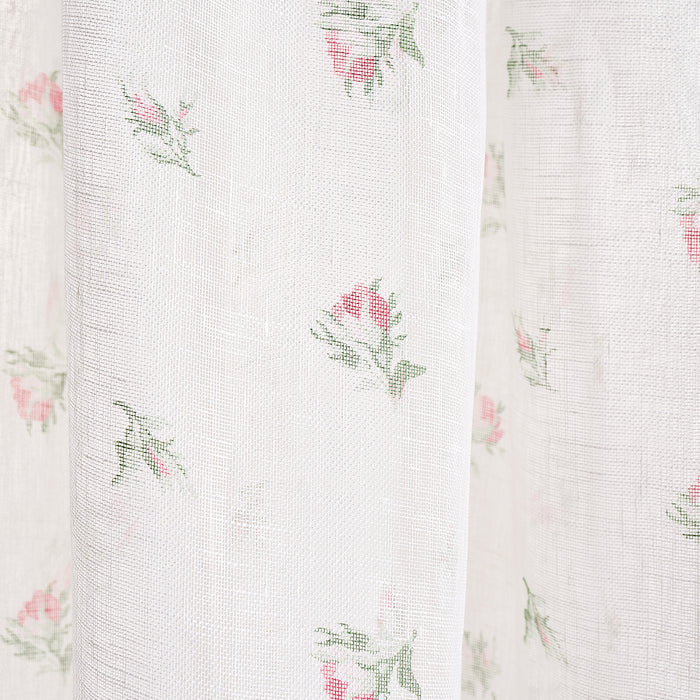 Schumacher Margie Floral Sheer Rose Fabric 180830