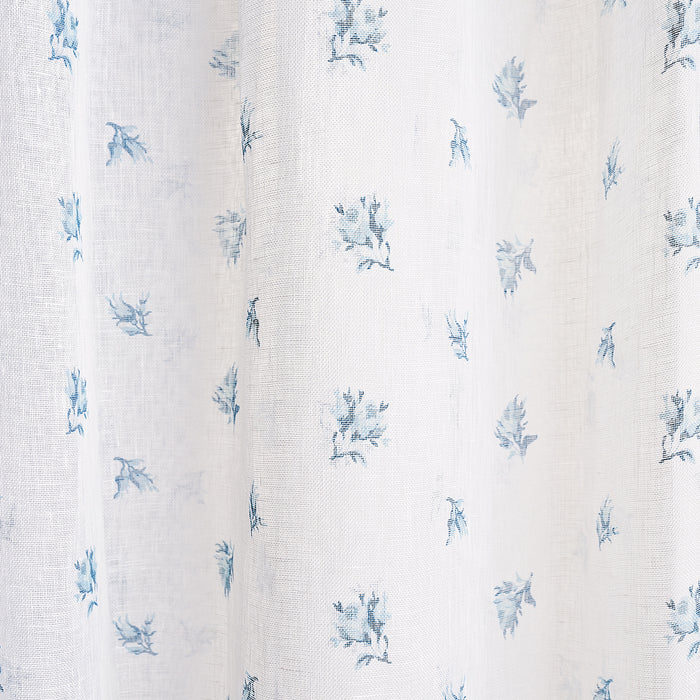 Schumacher Margie Floral Sheer Soft Blue Fabric 180831