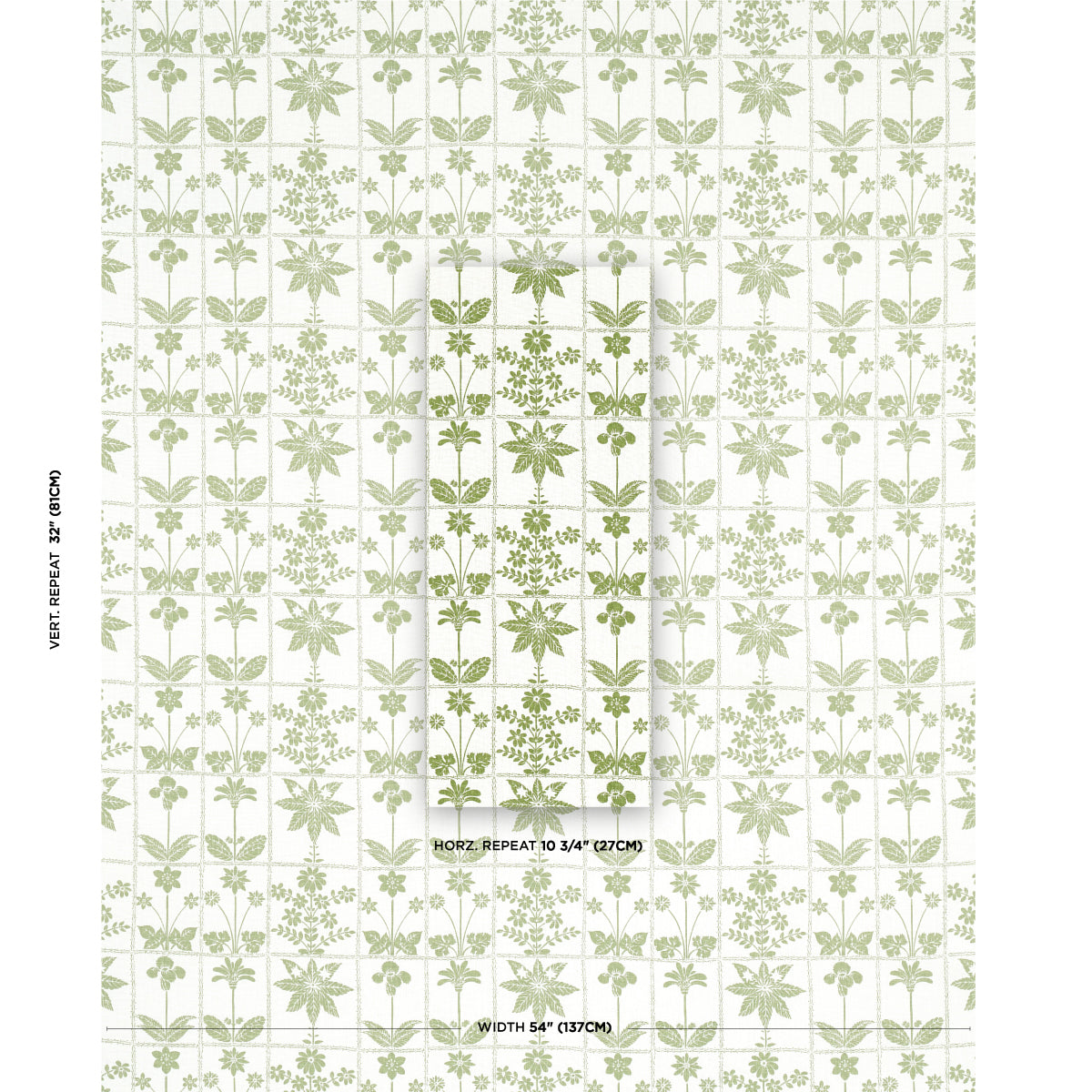 Schumacher Georgia Wildflowers Leaf Fabric 180890