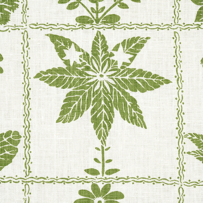 Schumacher Georgia Wildflowers Leaf Fabric 180890