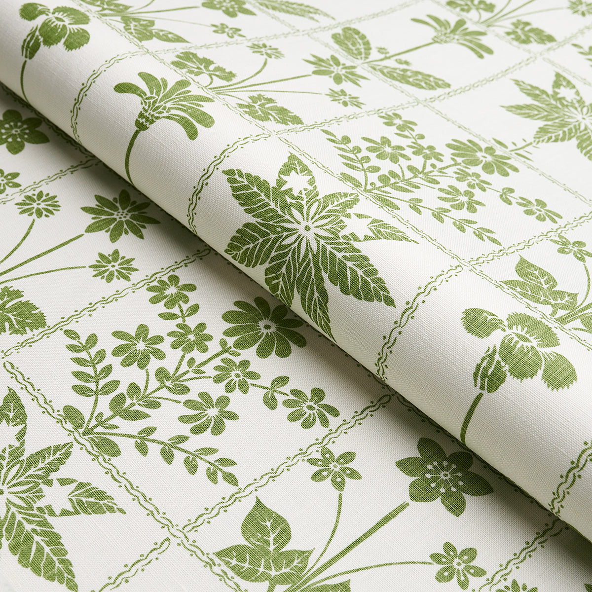 Schumacher Georgia Wildflowers Leaf Fabric 180890