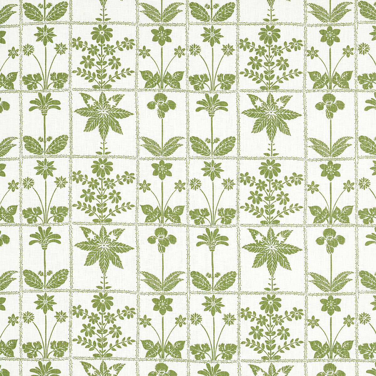 Schumacher Georgia Wildflowers Leaf Fabric 180890