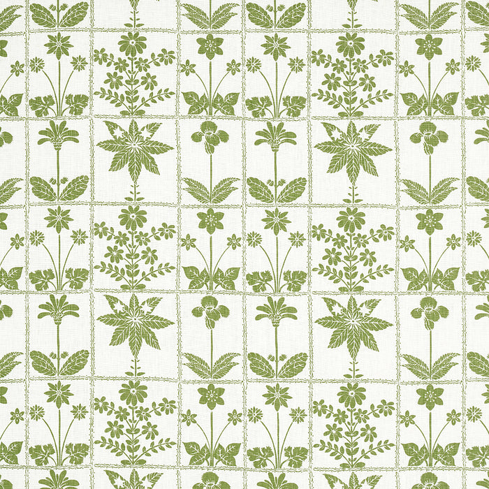 Schumacher Georgia Wildflowers Leaf Fabric 180890