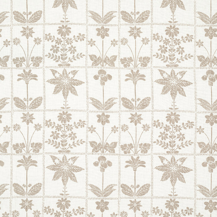 Schumacher Georgia Wildflowers Neutral Fabric 180891