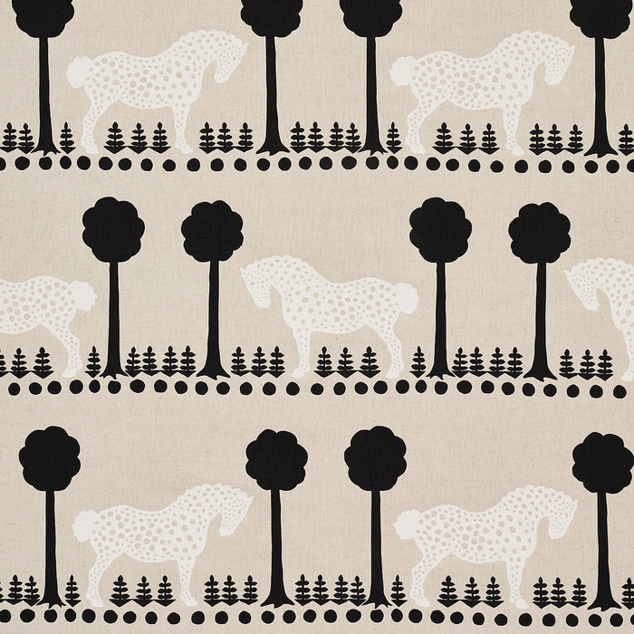 Schumacher Polka Dot Pony Natural Fabric Sample 180902