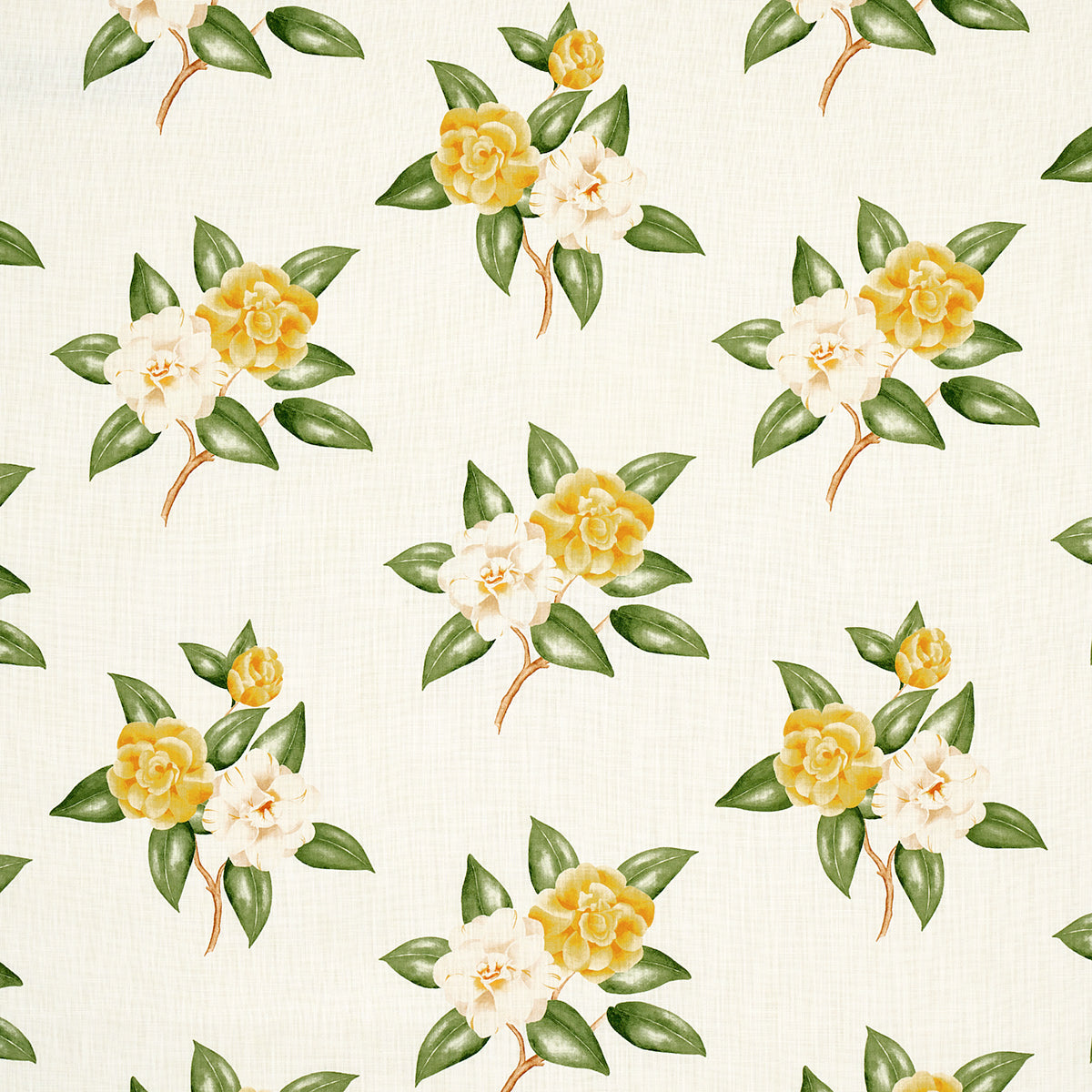 Schumacher Casablanca Floral Indoor/Outdoor Pale Yellow Fabric 180912