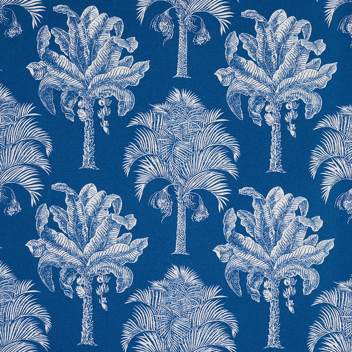 Schumacher Grand Palms Indoor/Outdoor Navy Fabric 180961