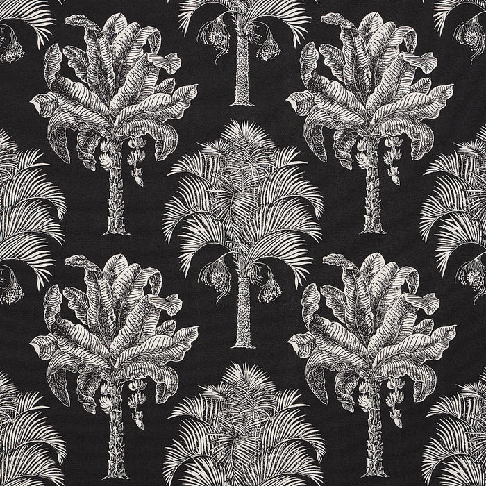 Schumacher Grand Palms Indoor/Outdoor Black Fabric 180962