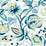 Schumacher Alexandra Vine Linen Navy & Leaf Fabric Sample 180970