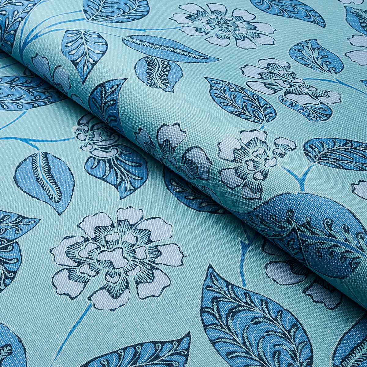 Schumacher Kava Cay Indoor/Outdoor Blues Fabric Sample 181001