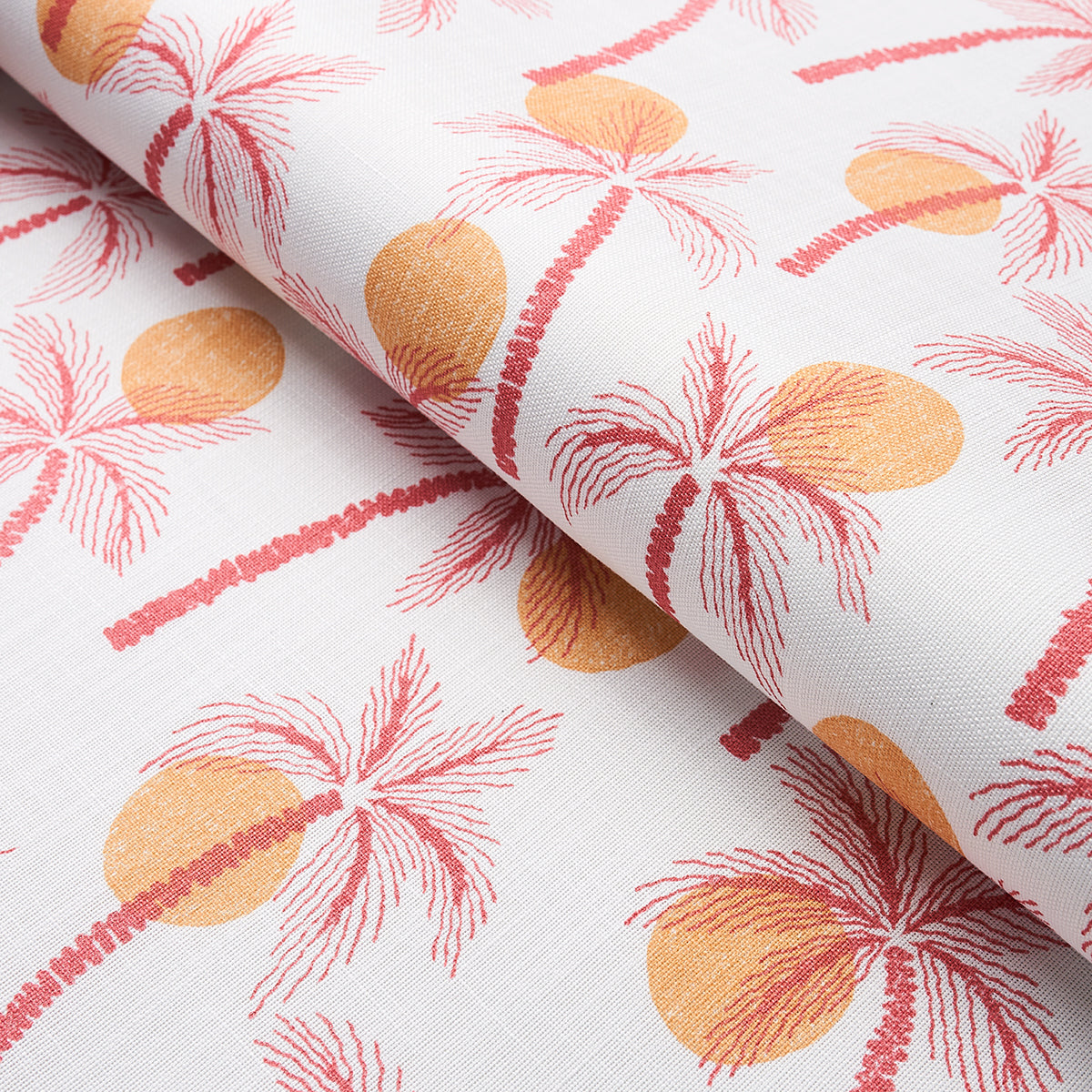 Schumacher Clarabella Palm Indoor/Outdoor Citrus Fabric 181010