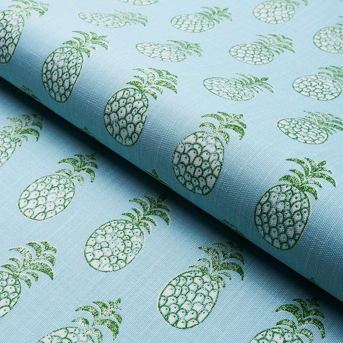 Schumacher PiÃ‘A Cove Indoor/Outdoor Aquamarine Fabric Sample 181020