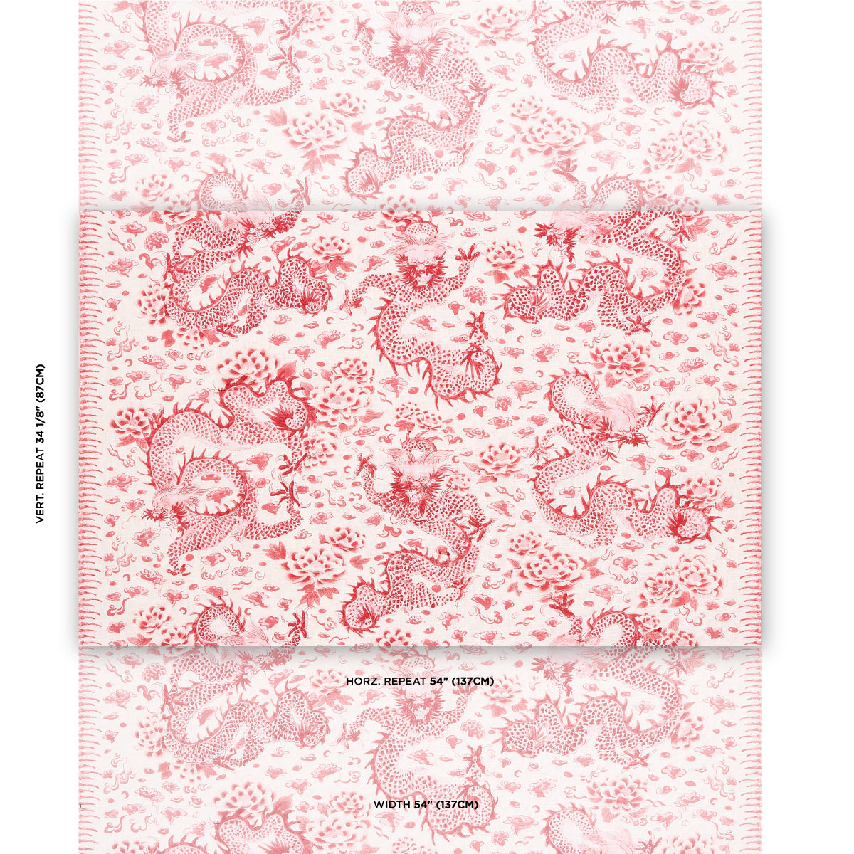 Schumacher Empress Dragon Rose Fabric 181032