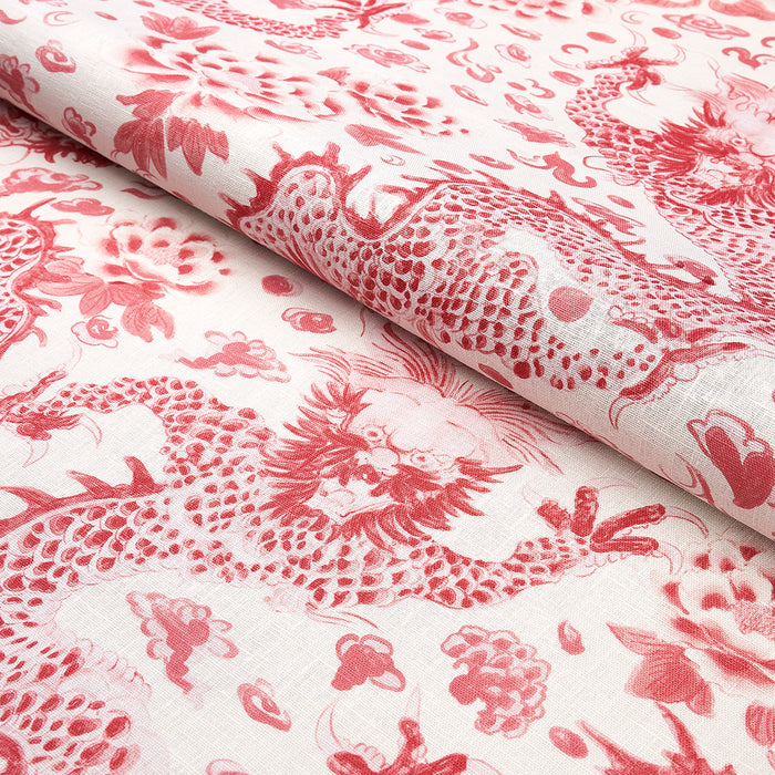 Schumacher Empress Dragon Rose Fabric 181032