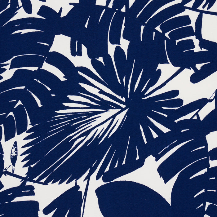 Schumacher Palisades Palm Indoor/Outdoor Indigo Fabric 181070