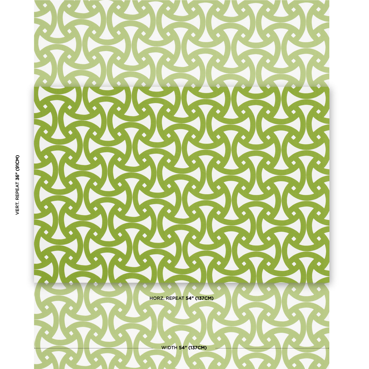 Schumacher Santorini Print Indoor/Outdoor Fern Fabric 181081