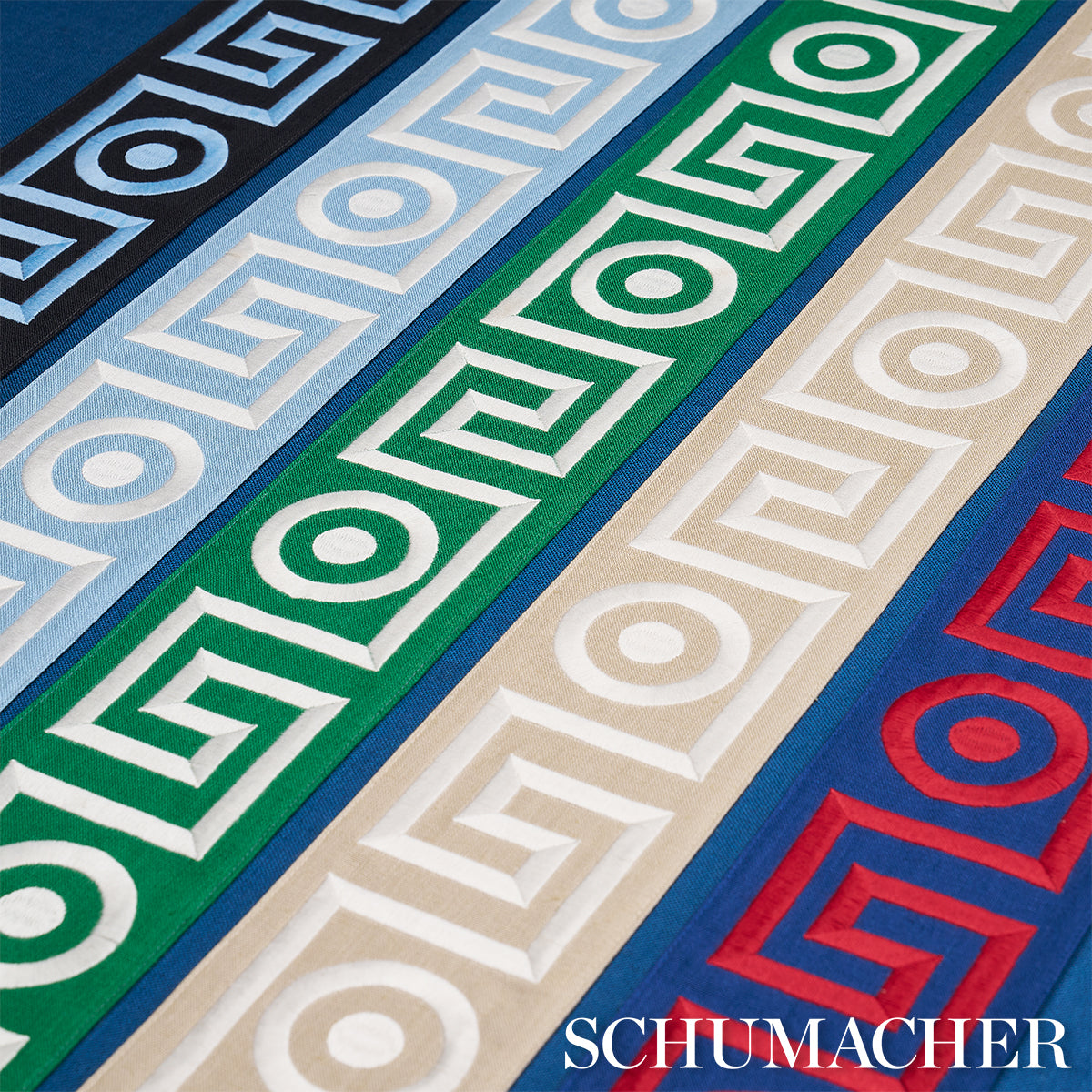 Schumacher Plato Tape Sky Trim Sample 181252