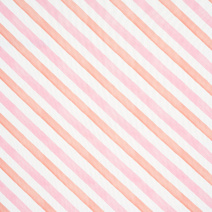 Schumacher Seaside Stripe Indoor/Outdoor Sorbet Fabric Sample 181260