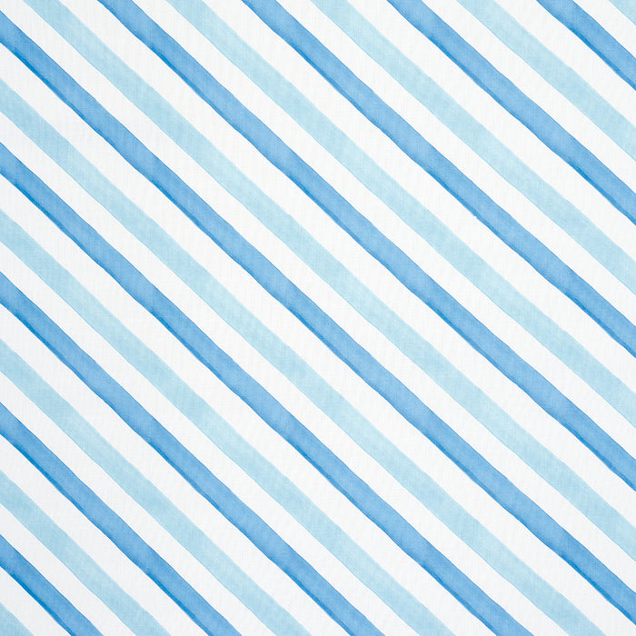 Schumacher Seaside Stripe Indoor/Outdoor Ocean Fabric Sample 181262