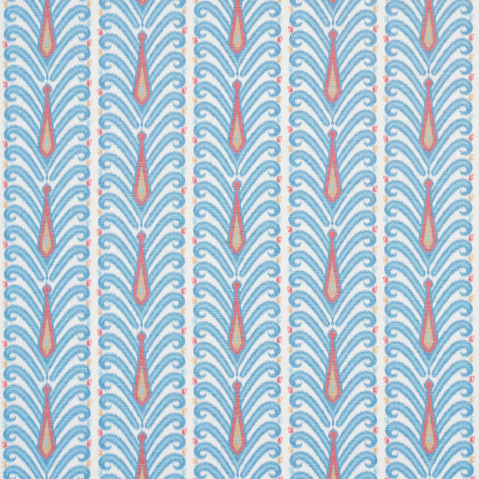 Schumacher Augustine Ikat Peacock Fabric 181270