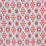 Schumacher Hamilton Ikat Sky And Cherry Fabric Sample 181301