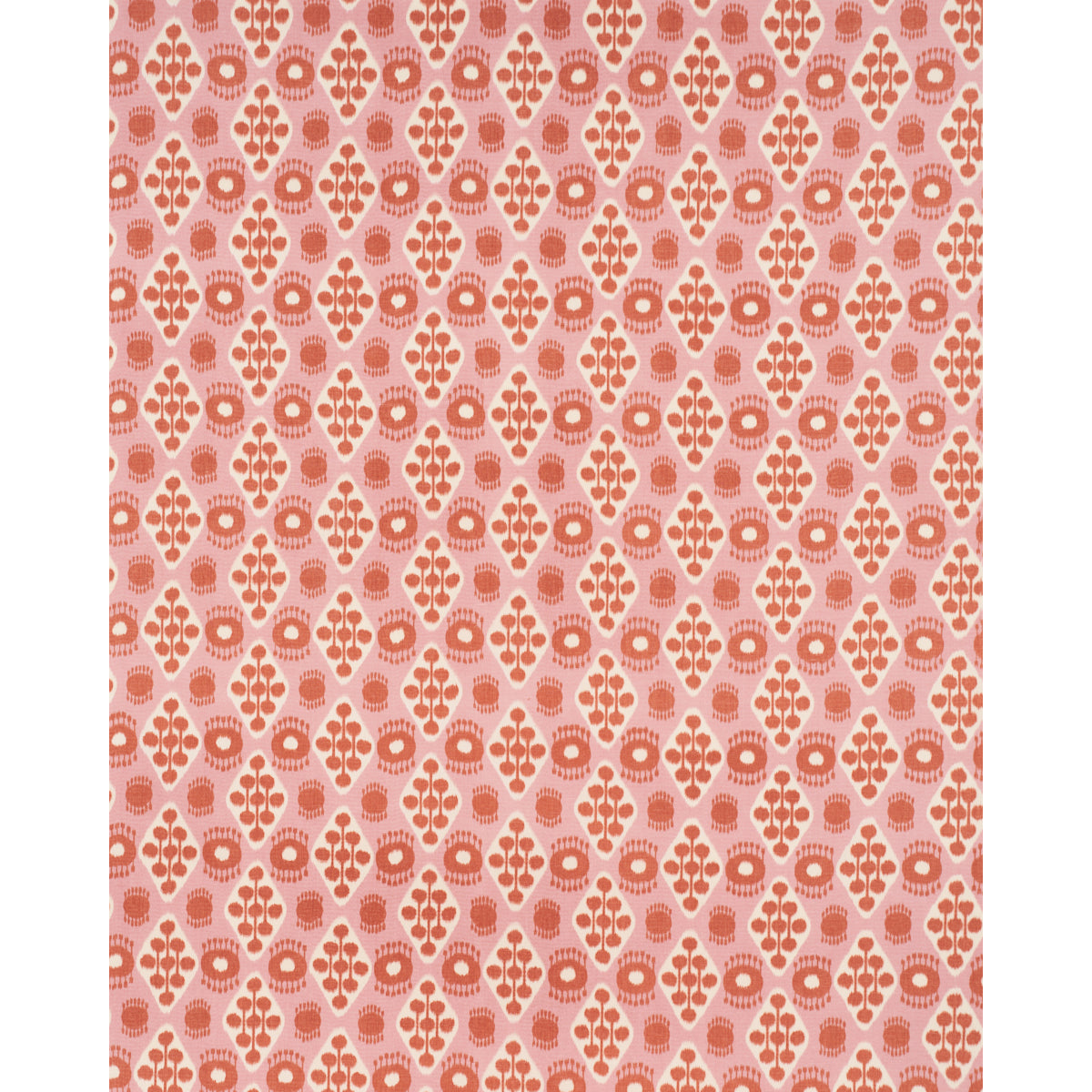 Schumacher Hamilton Ikat Pink And Tangerine Fabric 181302