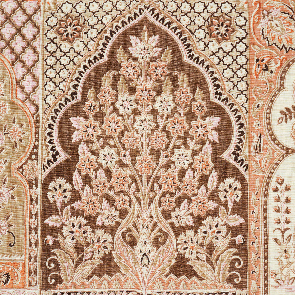 Schumacher Barra Palace Brown & Spice Fabric 181310