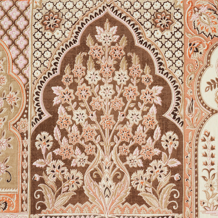 Schumacher Barra Palace Brown & Spice Fabric Sample 181310